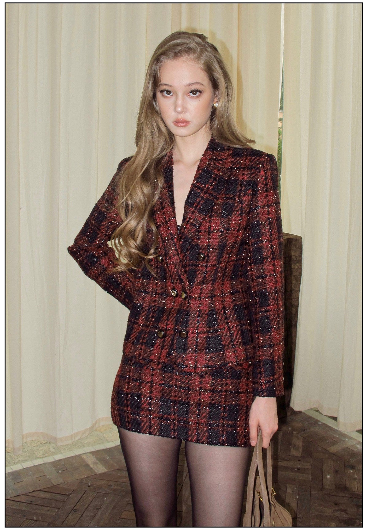 Boucle - Coat and Skirt Two-Piece Set