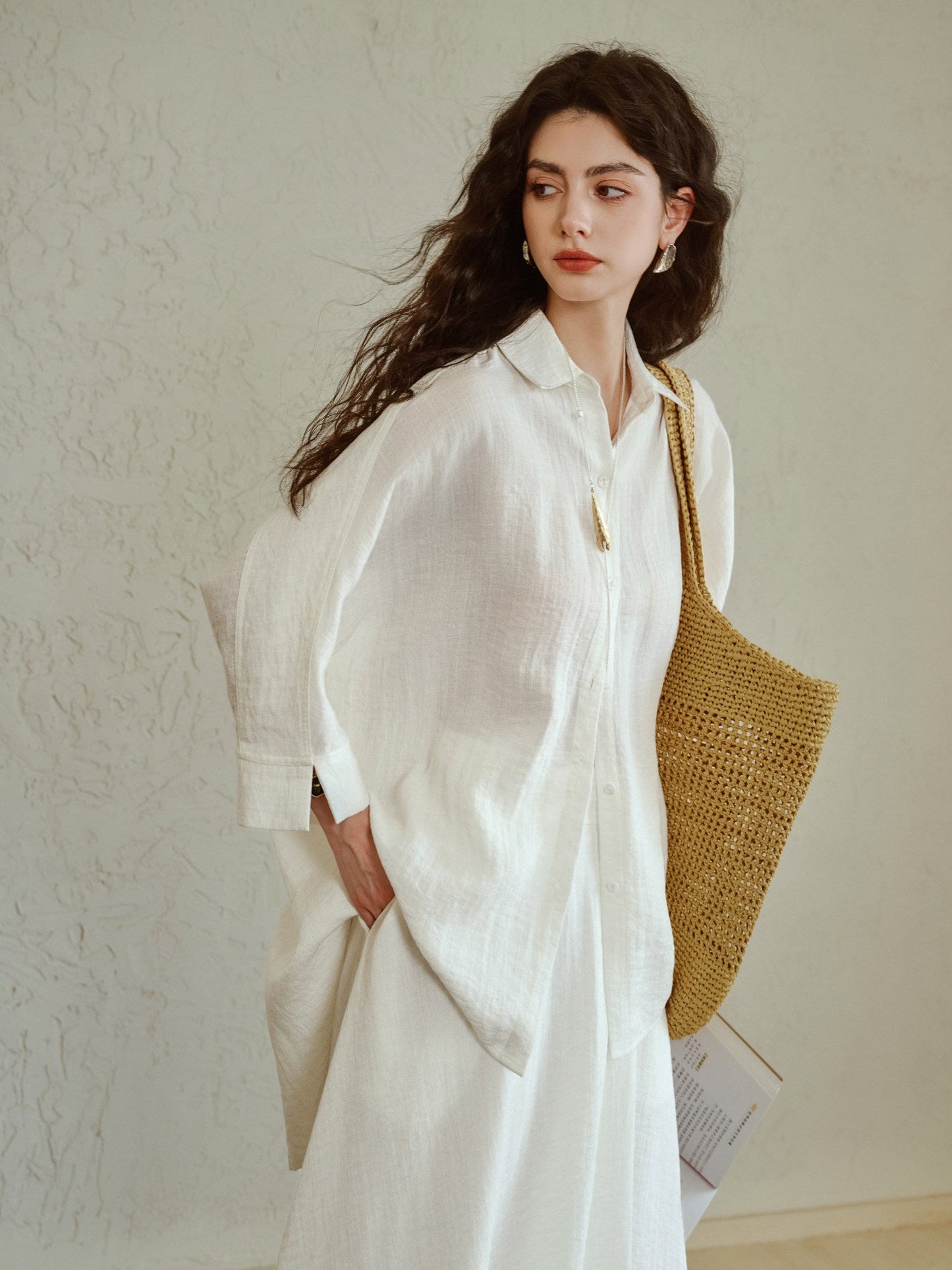 Linen Shirt and Skirt Set - Elegant and Versatile