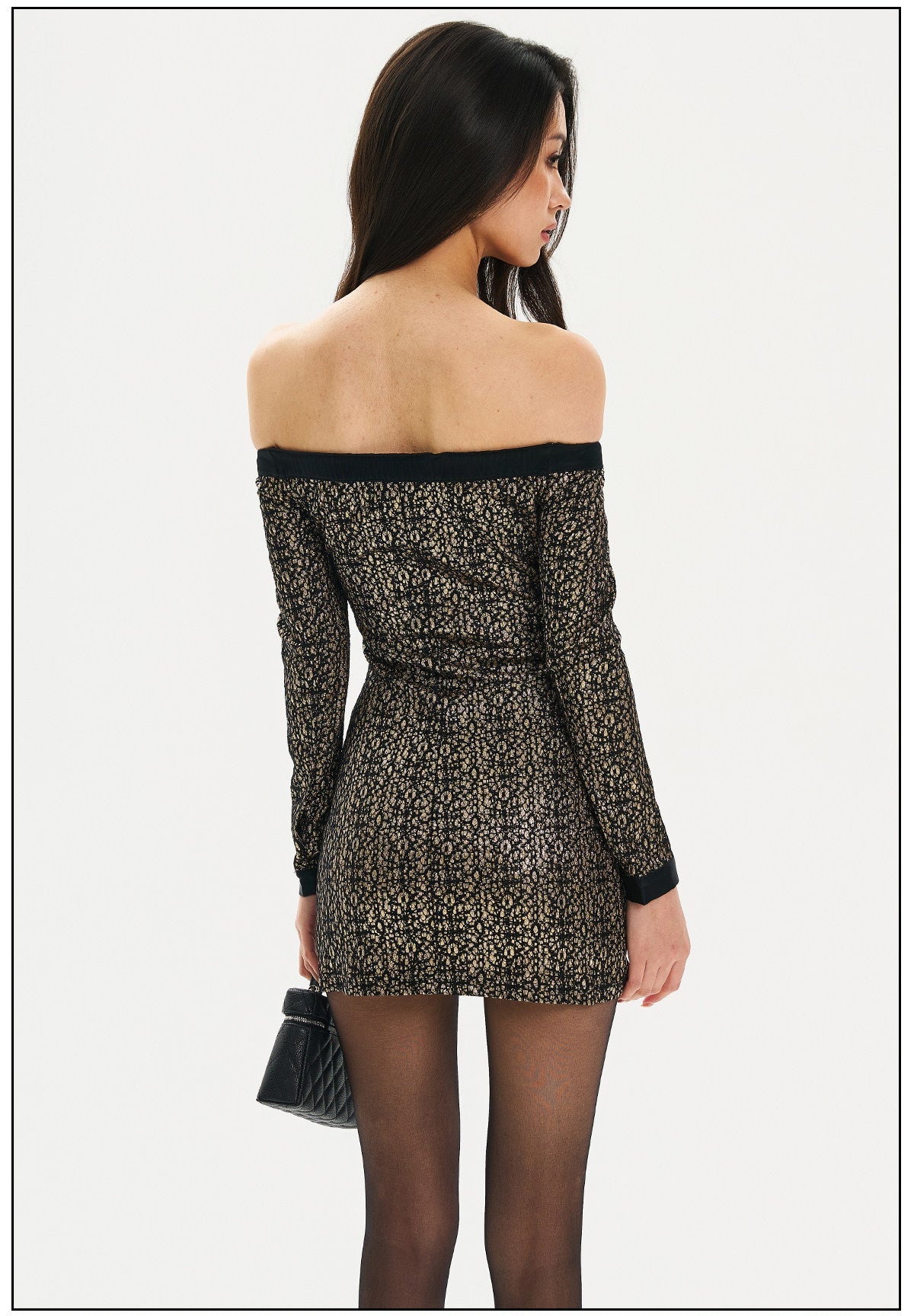Satin One-Shoulder Dress with Sequins