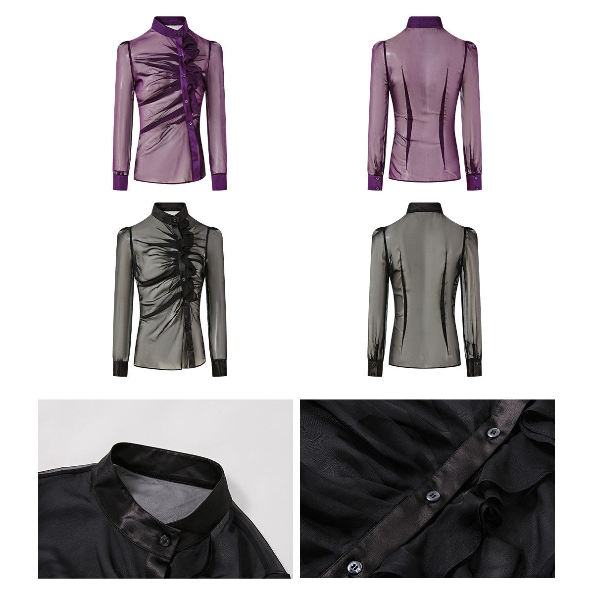 Sheer Viscose Blouse - Elegant and Lightweight
