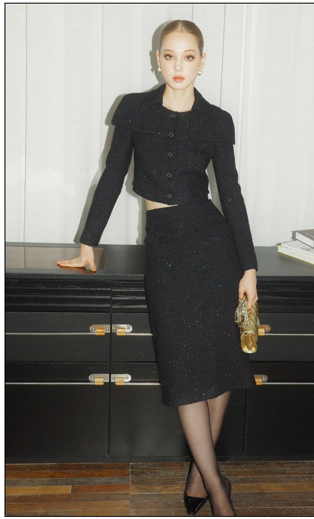 Viscose - Elegant Top and Skirt Two-Piece Set