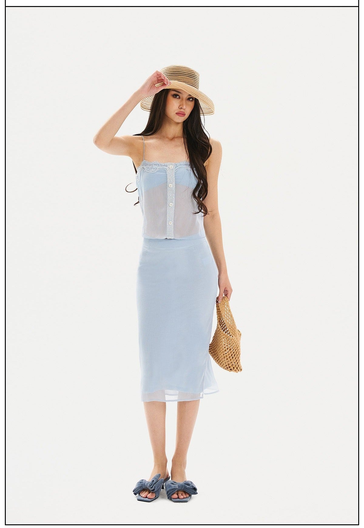 Mulberry Silk - Elegant Top and Skirt Two-Piece Set