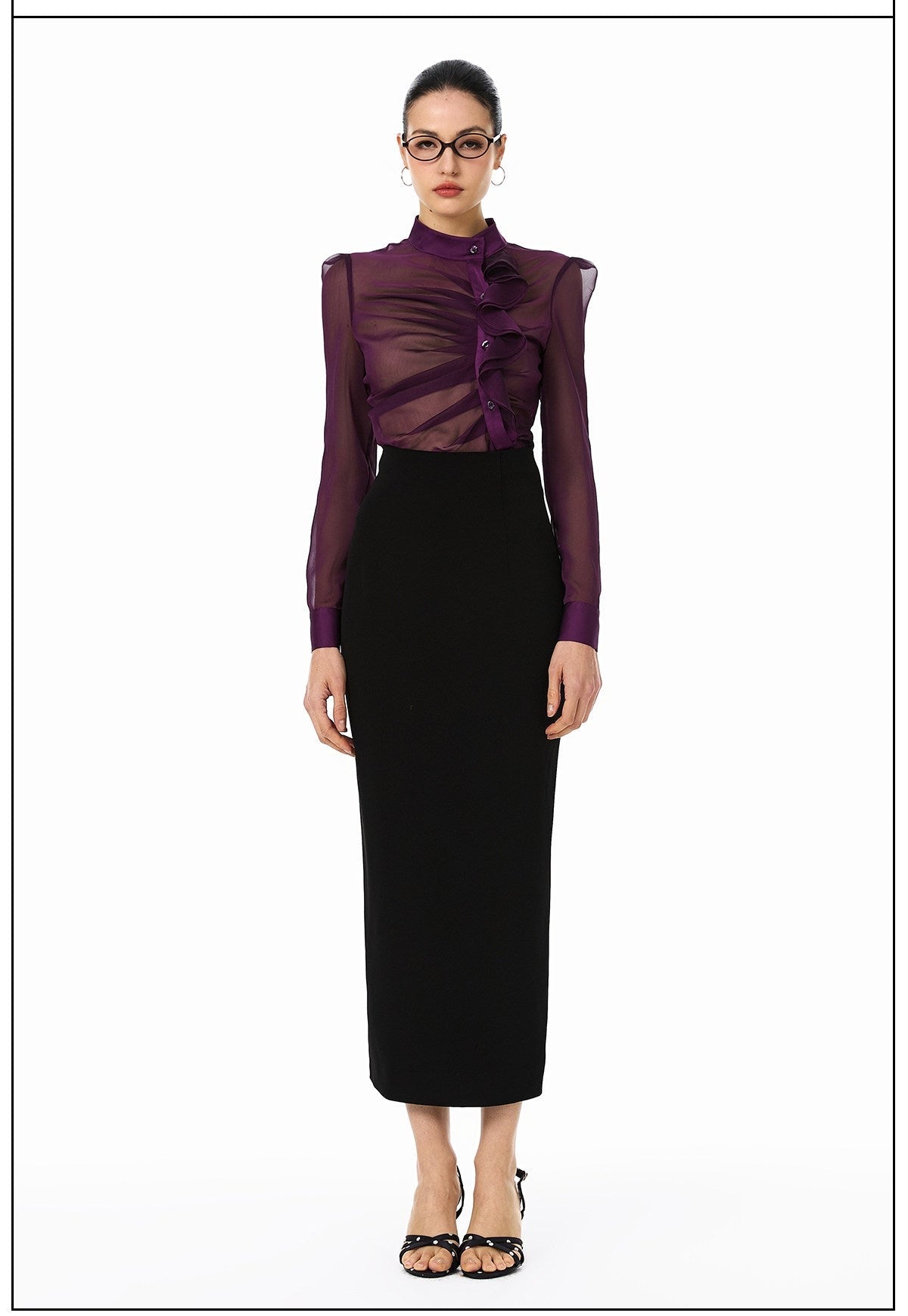 Sheer Viscose Blouse - Elegant and Lightweight