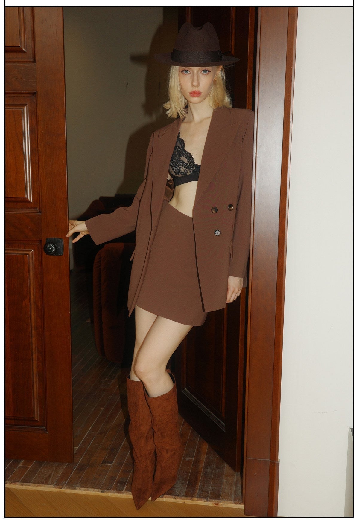 Mulberry Silk - Vintage Top and Skirt Two-Piece Set