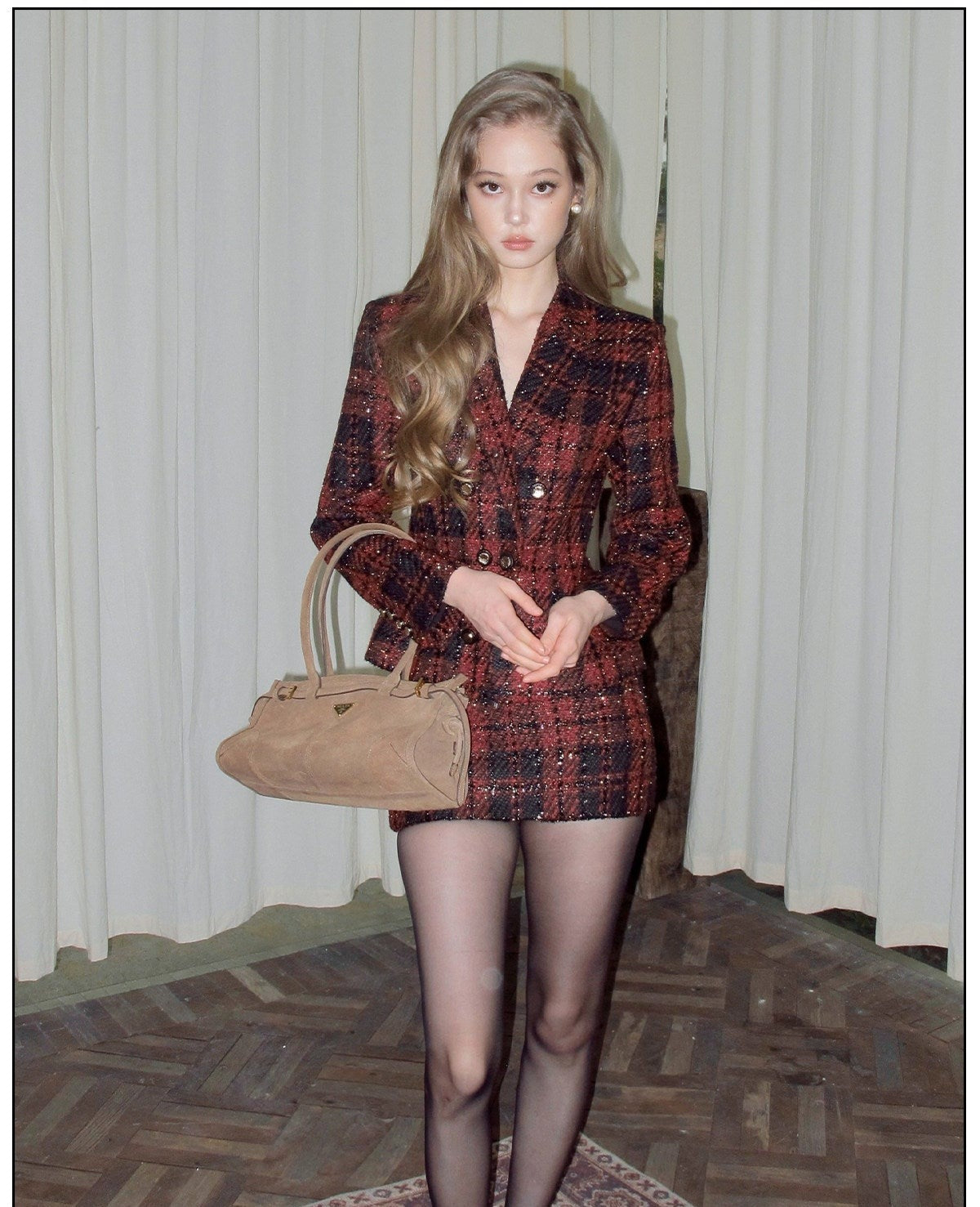 Boucle - Coat and Skirt Two-Piece Set