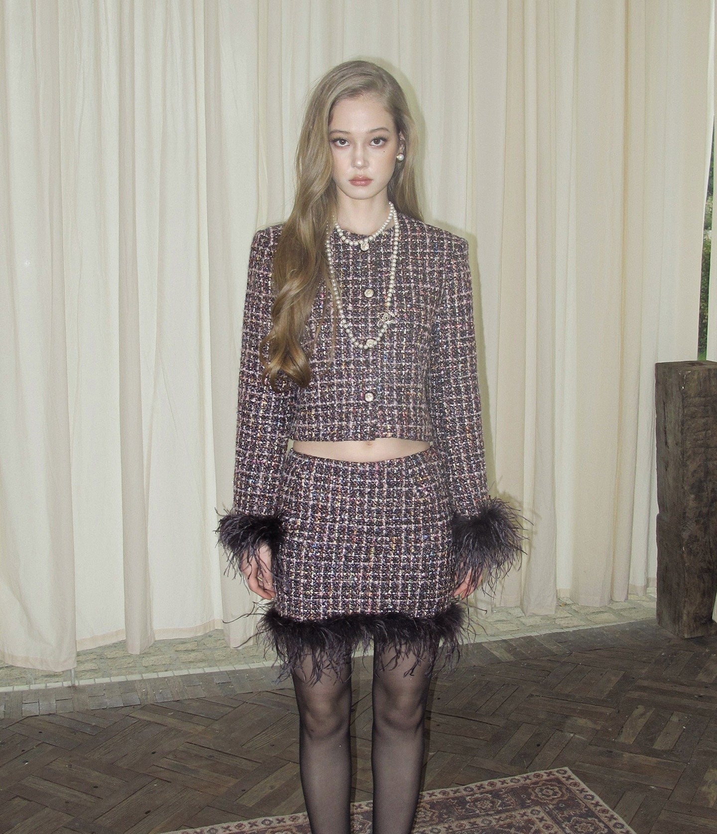 Mulberry Silk - Elegant Top and Skirt Two-Piece Set