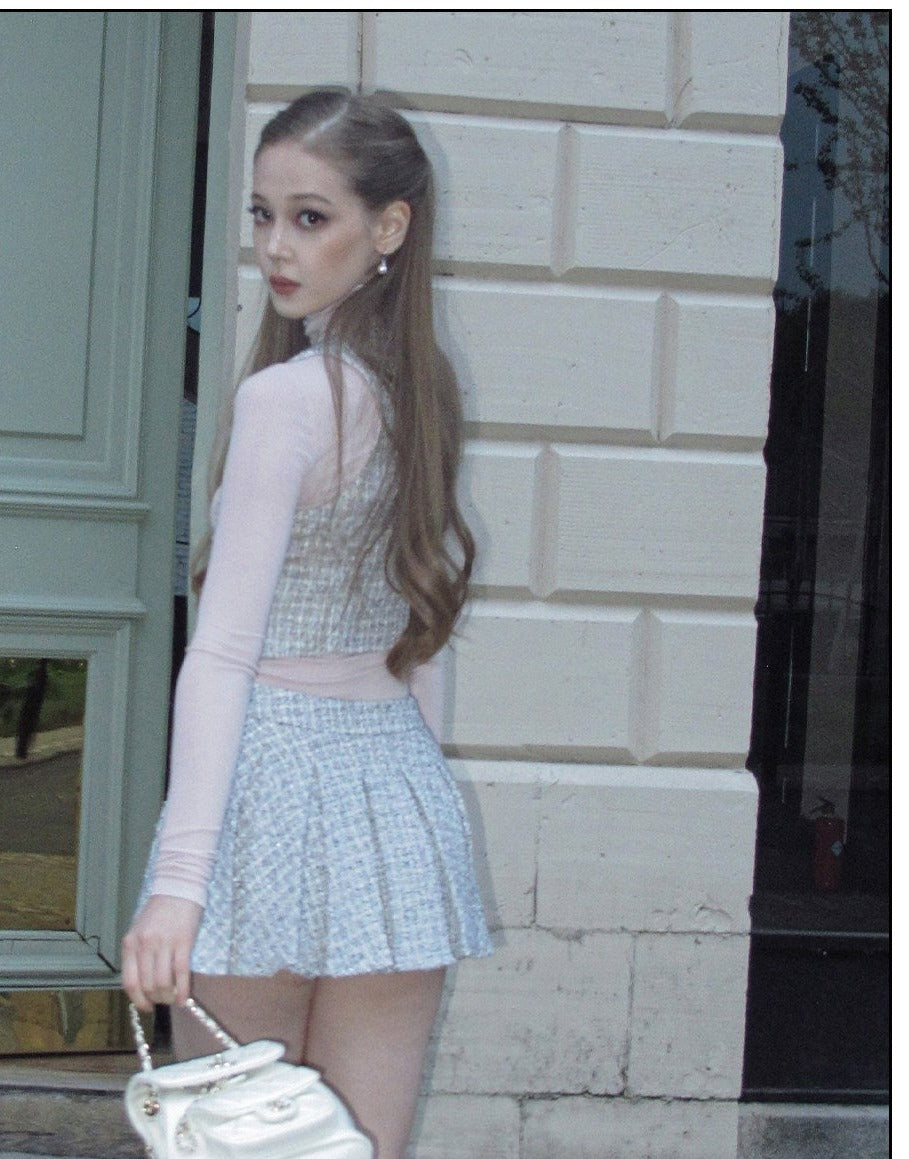Tweed - Top and Skirt Two-Piece Set
