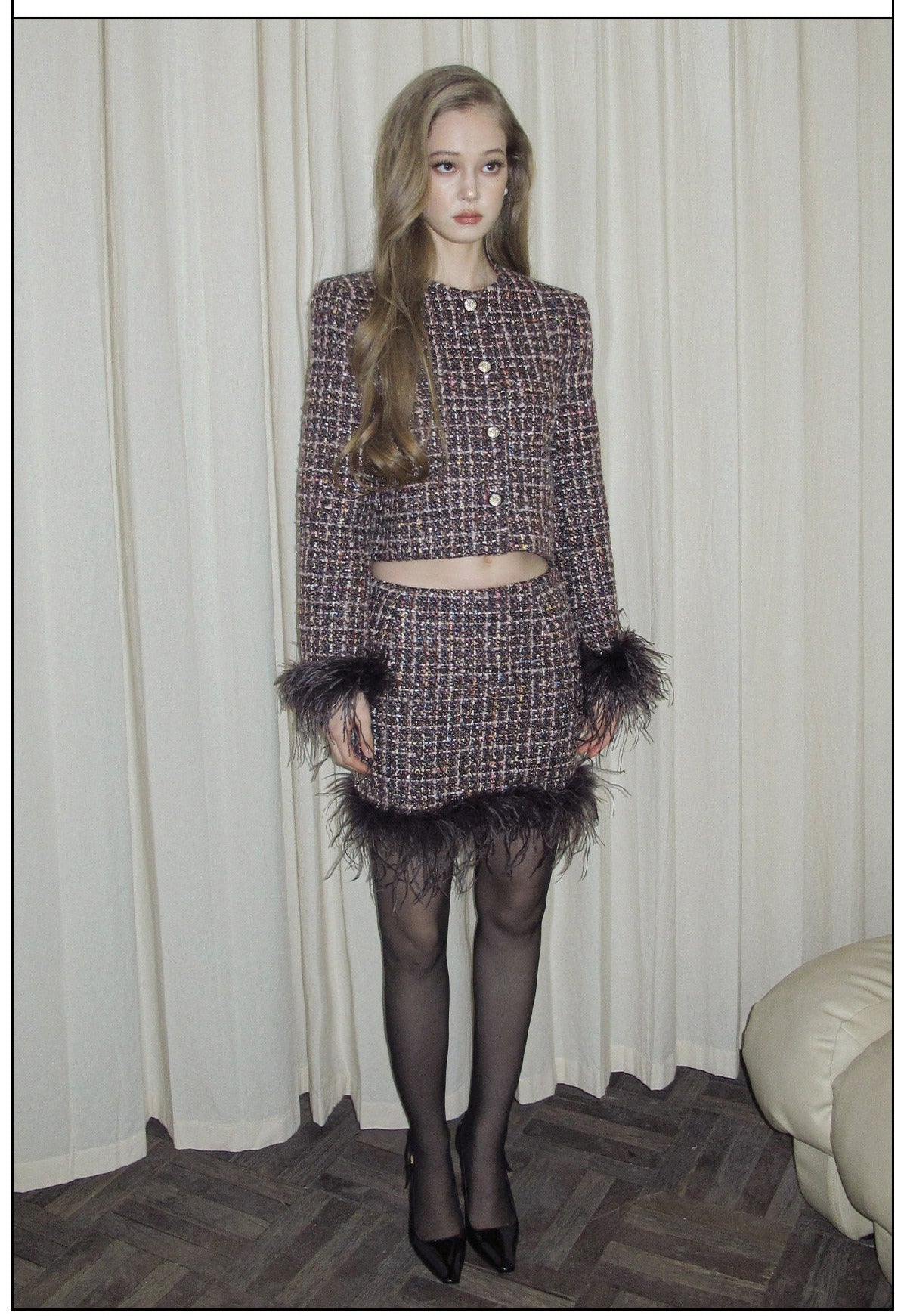 Mulberry Silk - Elegant Top and Skirt Two-Piece Set