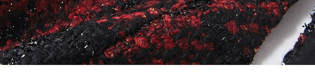 Mixed Color Viscose Vest and Pleated Skirt Set