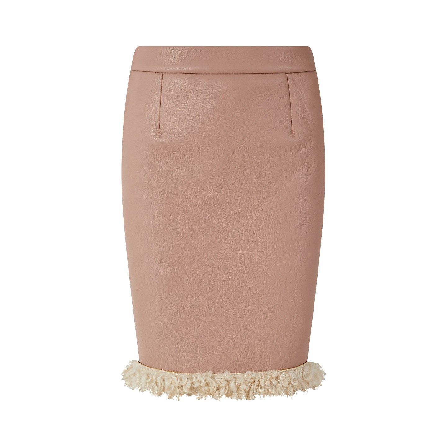 Faux Leather - Stylish Top and Skirt Two-Piece Set