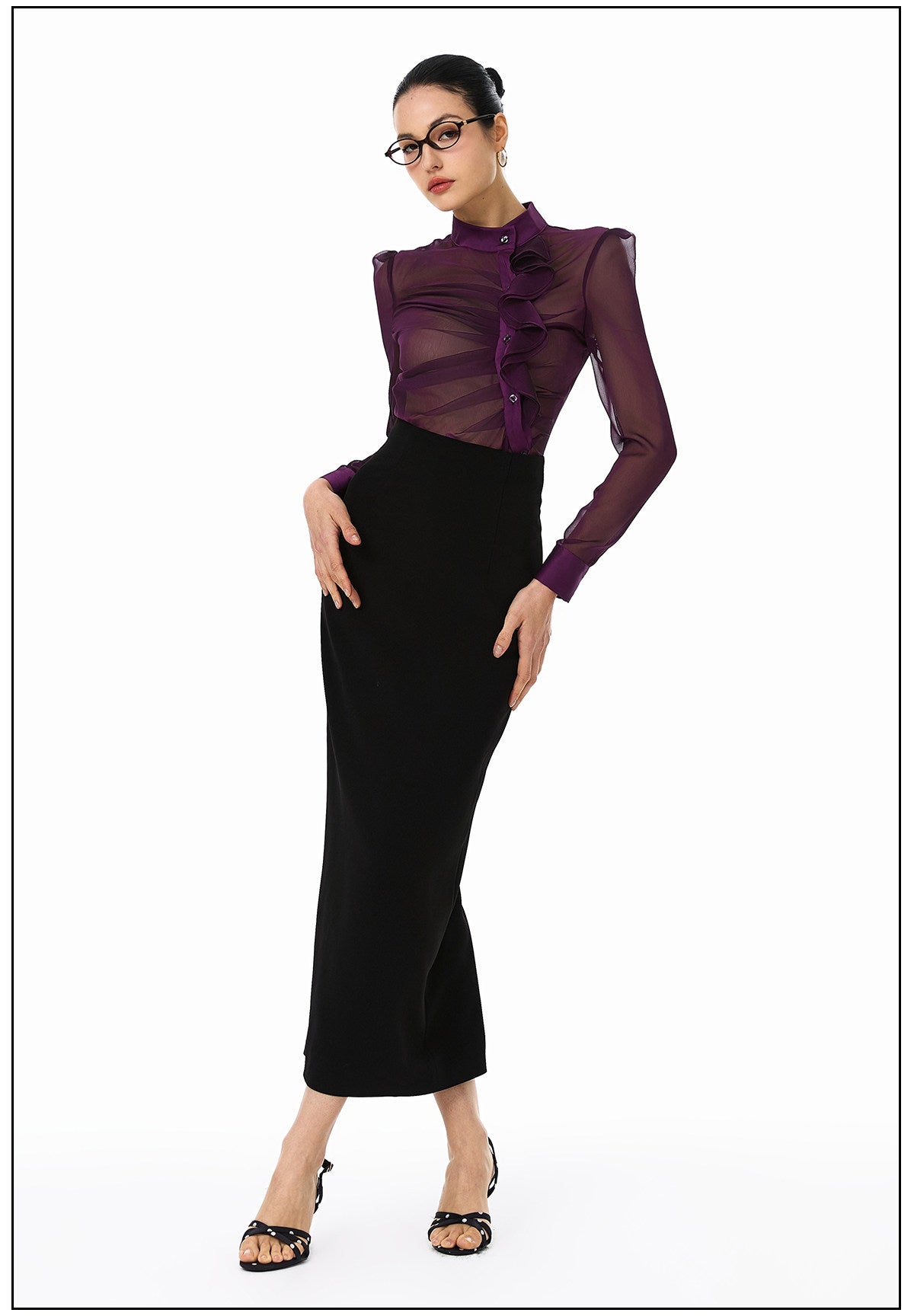 Sheer Viscose Blouse - Elegant and Lightweight