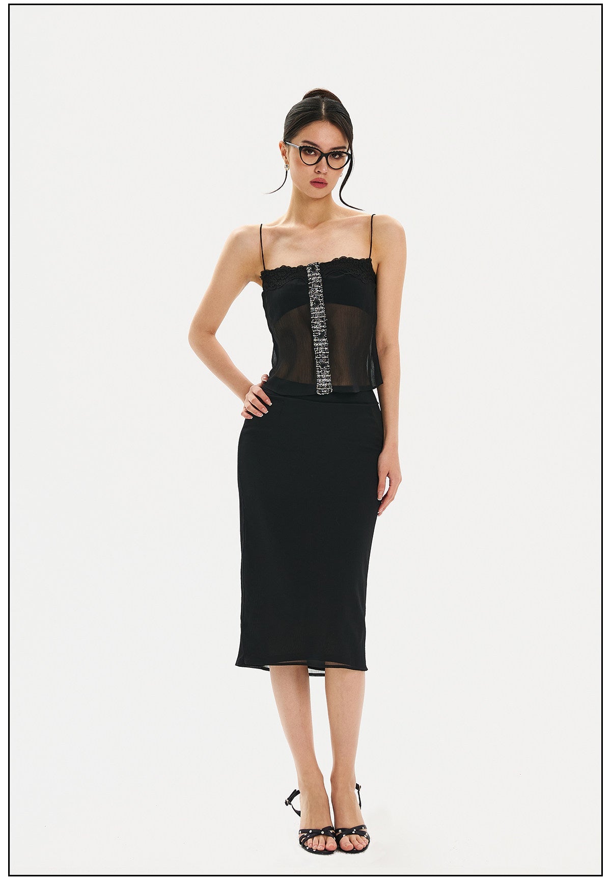 Mulberry Silk - Elegant Top and Skirt Two-Piece Set