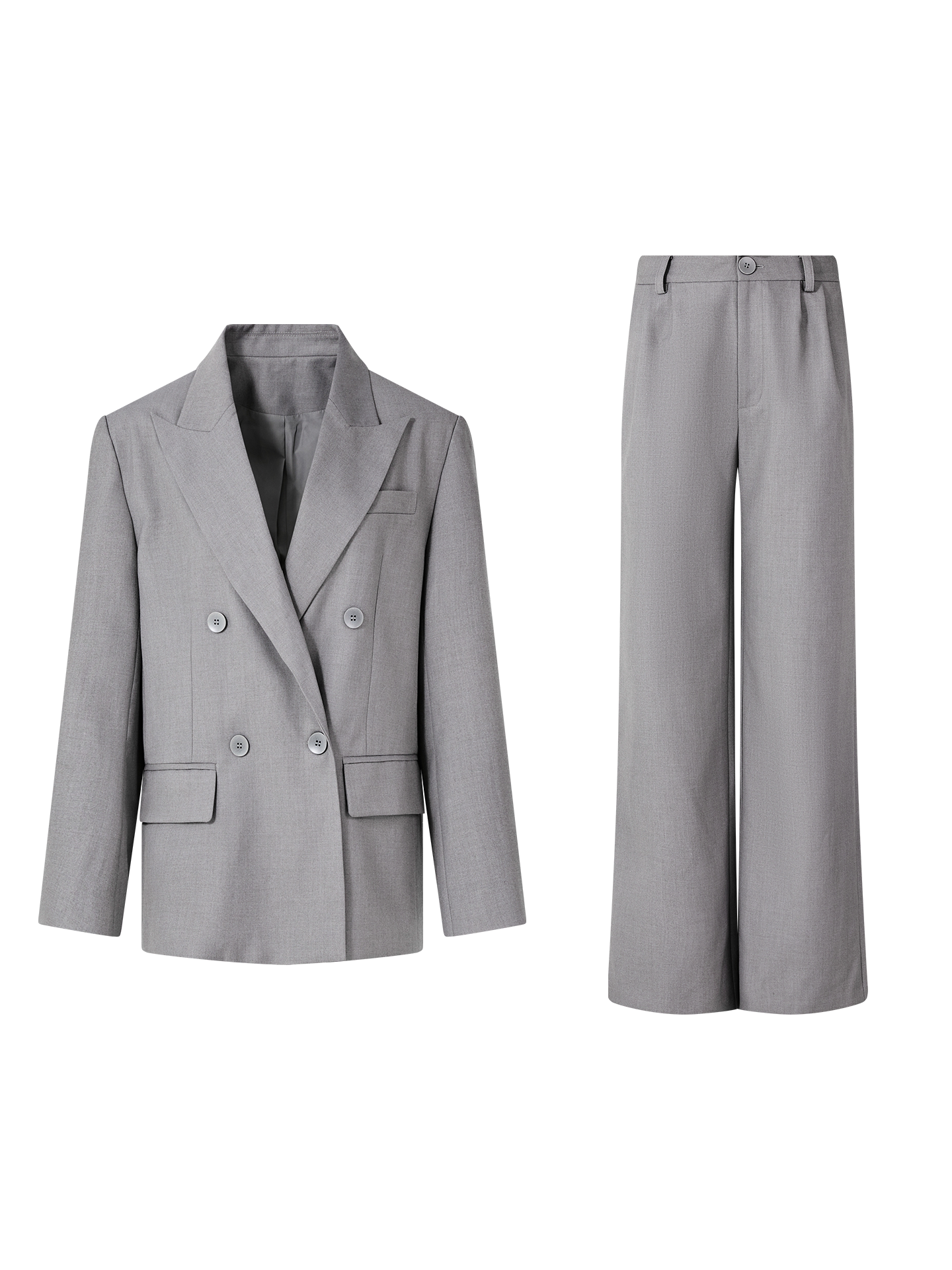 Viscose - Elegant Top and Tailored Pants Two-Piece Set