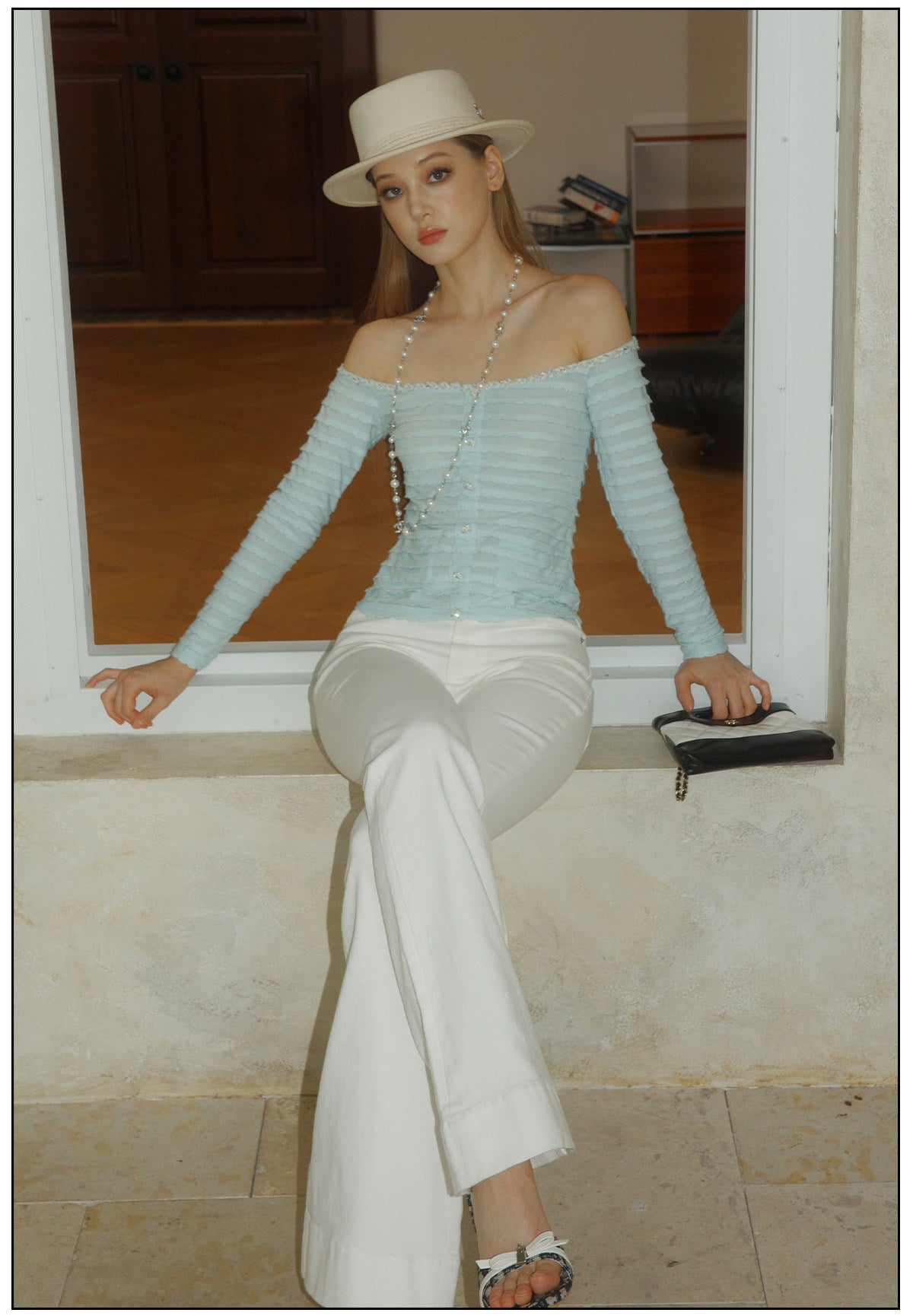 Elastic Off-Shoulder Top - Sweet Design
