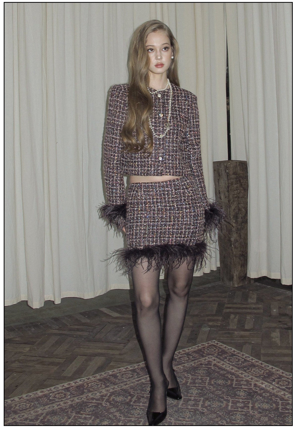 Mulberry Silk - Elegant Top and Skirt Two-Piece Set
