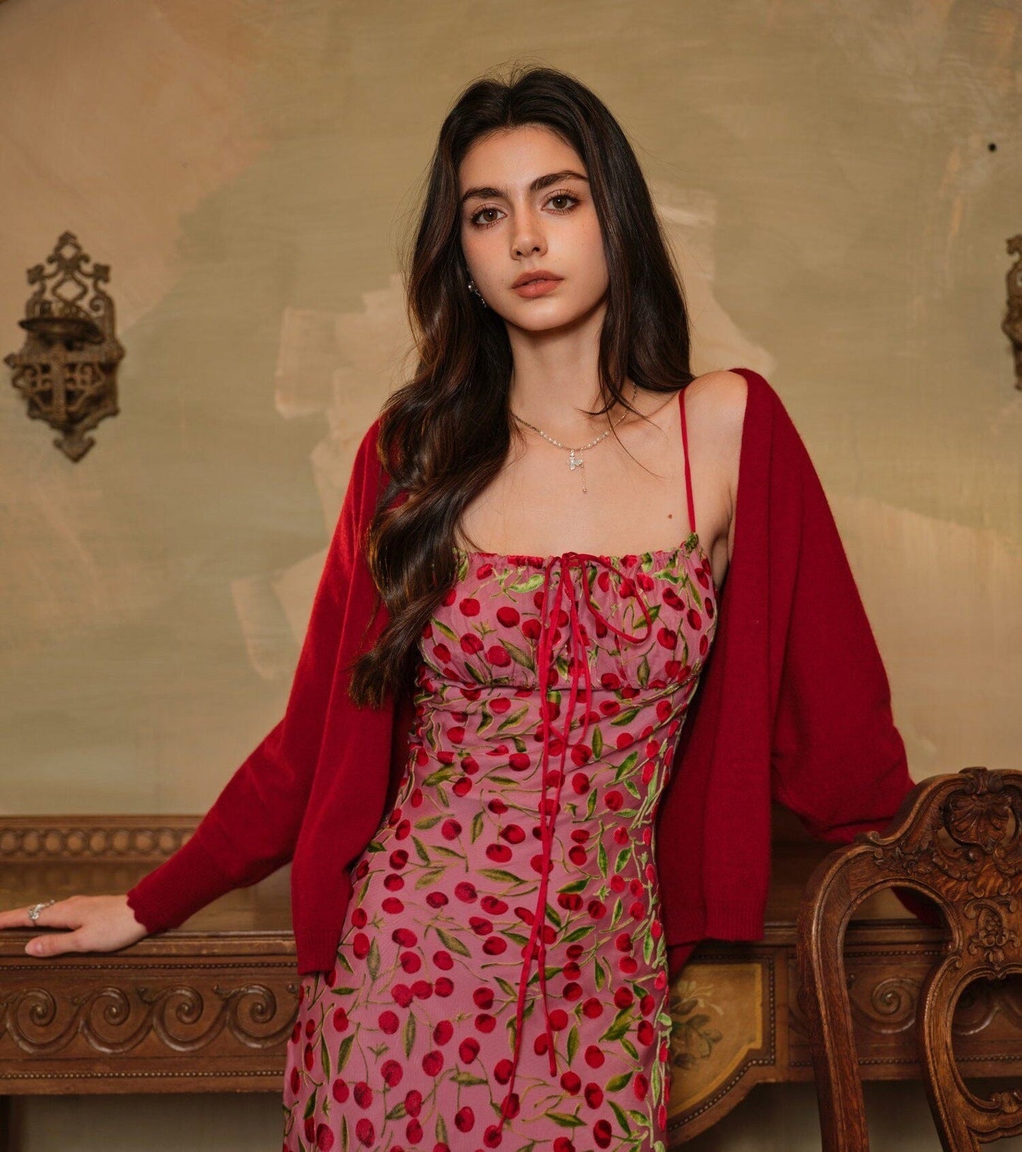 Mulberry Silk Cami Dress - Cherry Wine Color