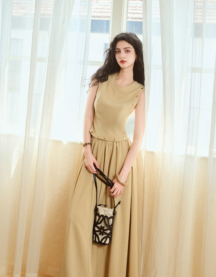 Viscose Top and Skirt Set - Textured Design