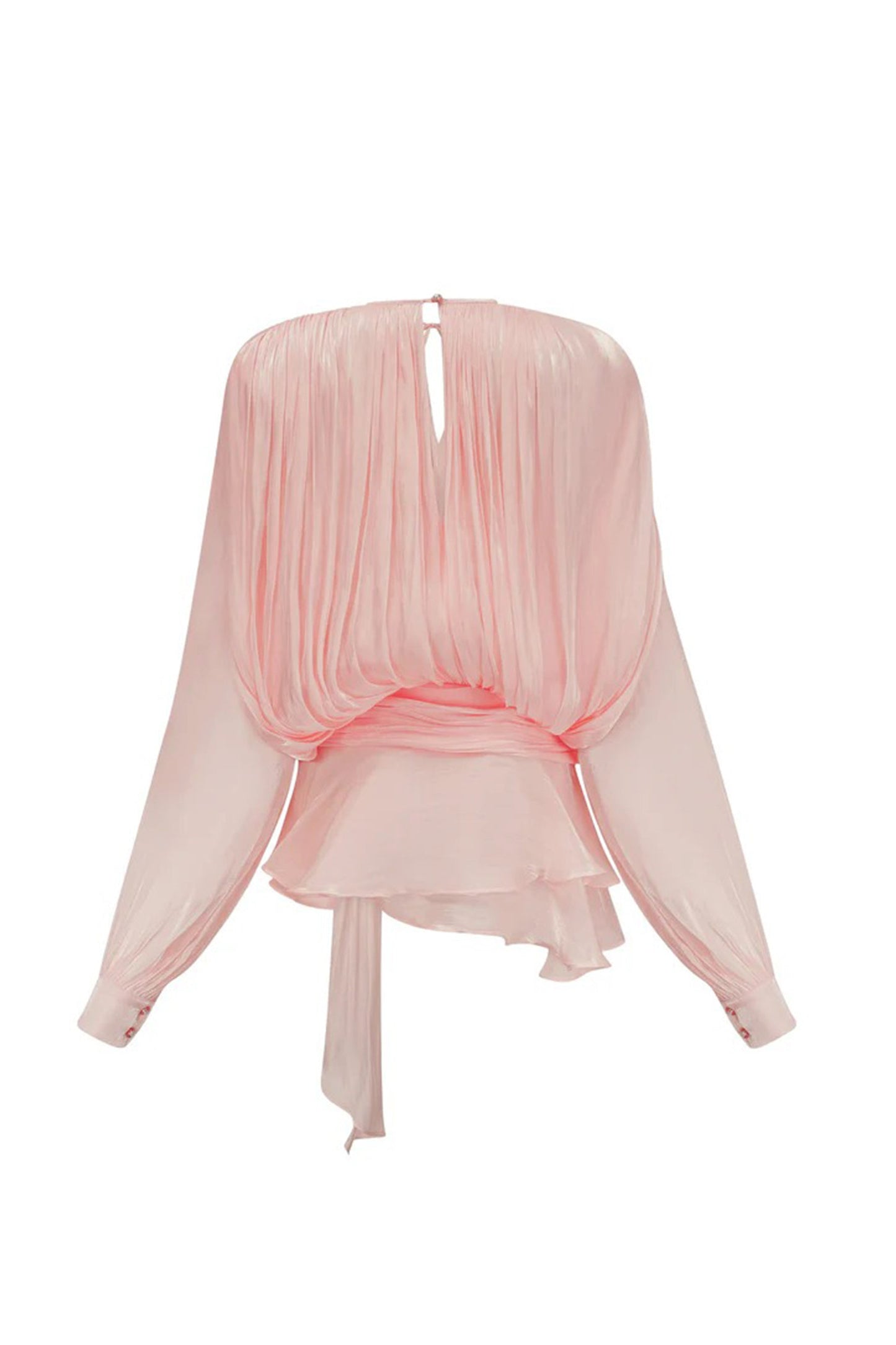 Macy Pink Pleated Ruffle Hem Mini Dress