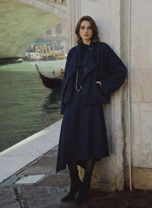 معطف كاجوال من مزيج الصوف - قصة مريحة للنساء