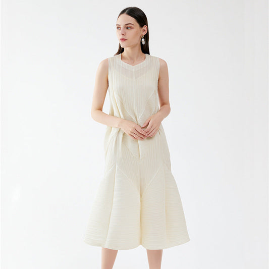 Sleeveless Bud French Puff Dress