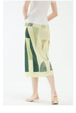 Geometric Design Straight Skirt