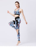 Light and dark fragrance printing quick-drying yoga Suit