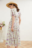 French Rustic Romantic Floral Dress