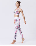 Petal Pink Print Quick Dry Yoga Suit