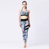 Light and dark fragrance printing quick-drying yoga Suit
